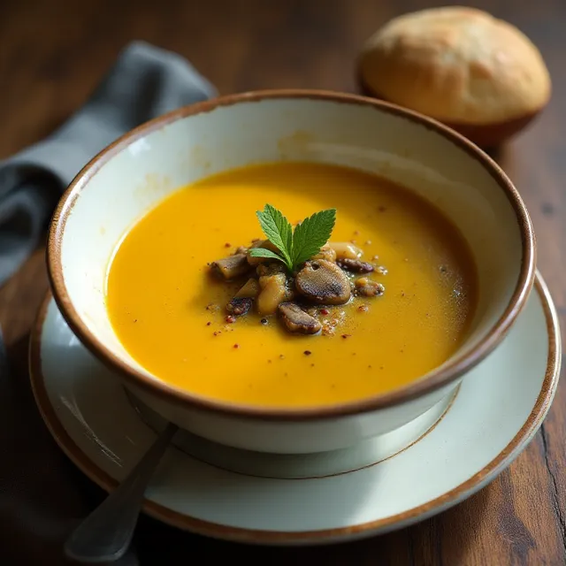 Curried Squash-Mushroom Soup