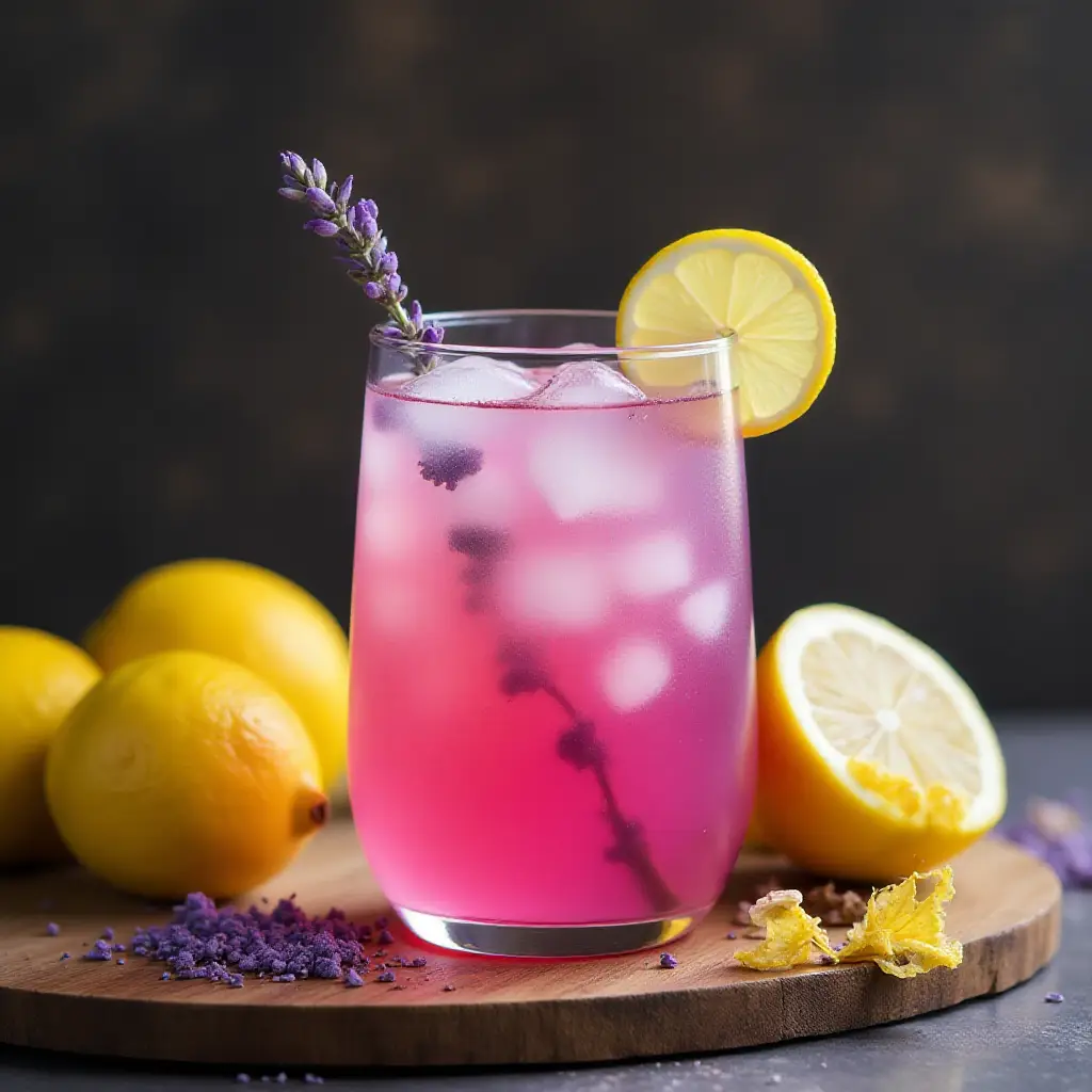Lavender Lemonade with Hibiscus