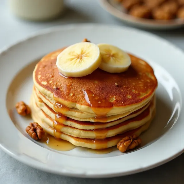 Easy Banana Nut Pancakes