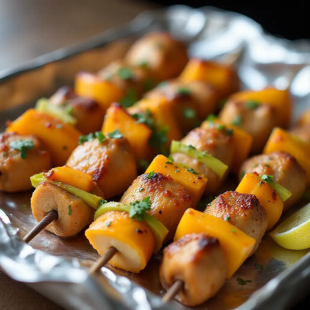 Tandoori-Inspired Oven Chicken Skewers