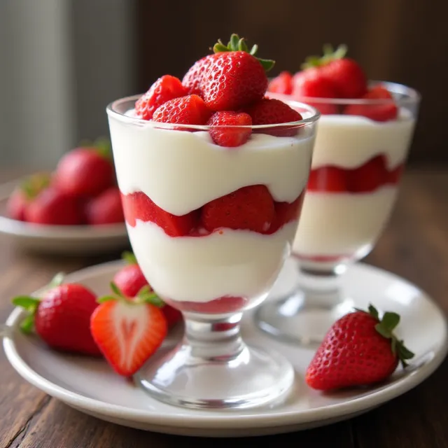 Easy Strawberry Pudding Parfaits