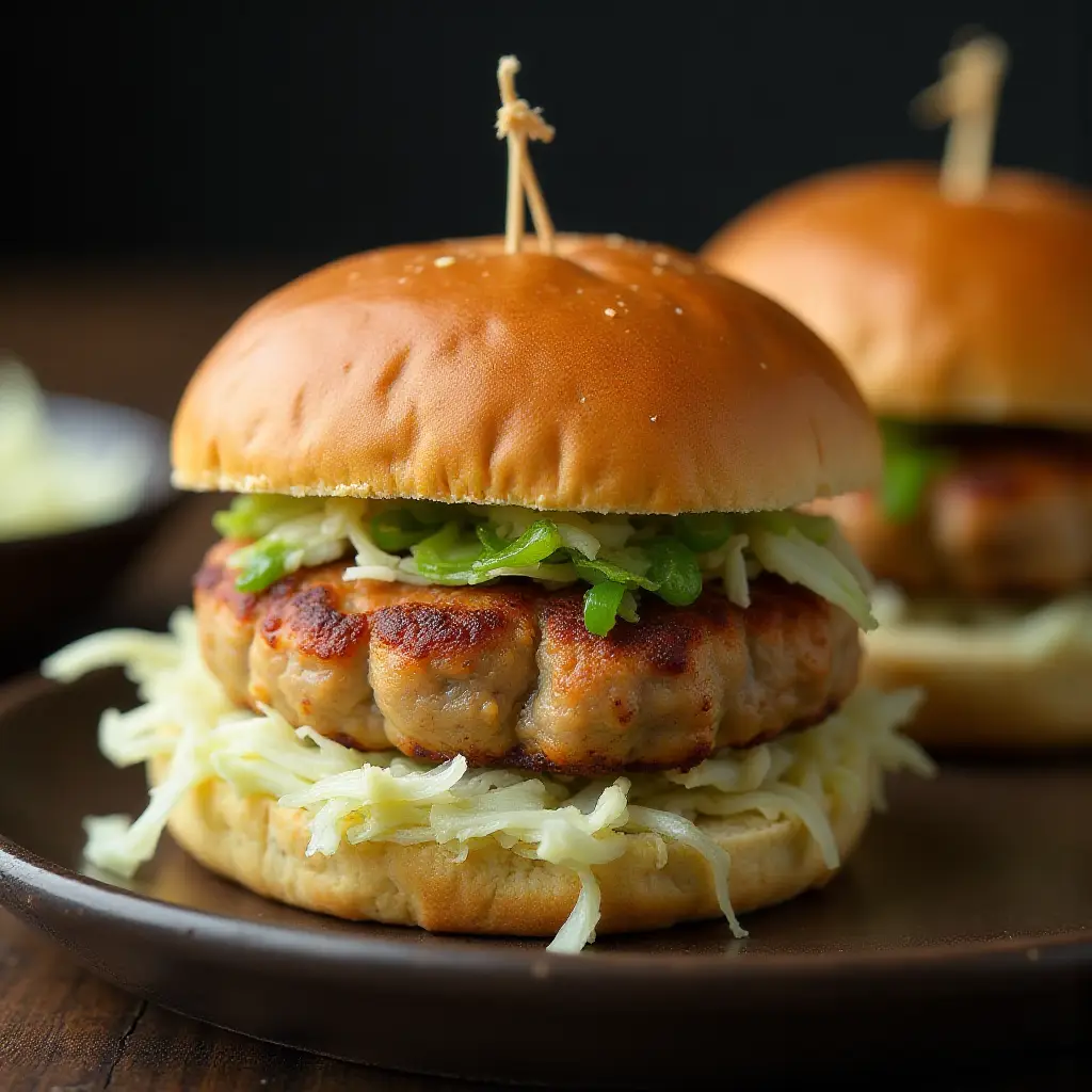 Pork Dumpling Hamburger Sliders