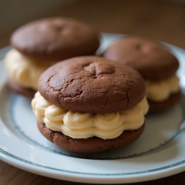 Stef's Whoopie Pies with Peanut Butter Frosting