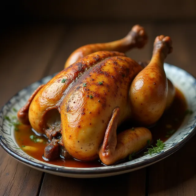 Poulet Roti a l'Algerienne (Algerian Roast Chicken)