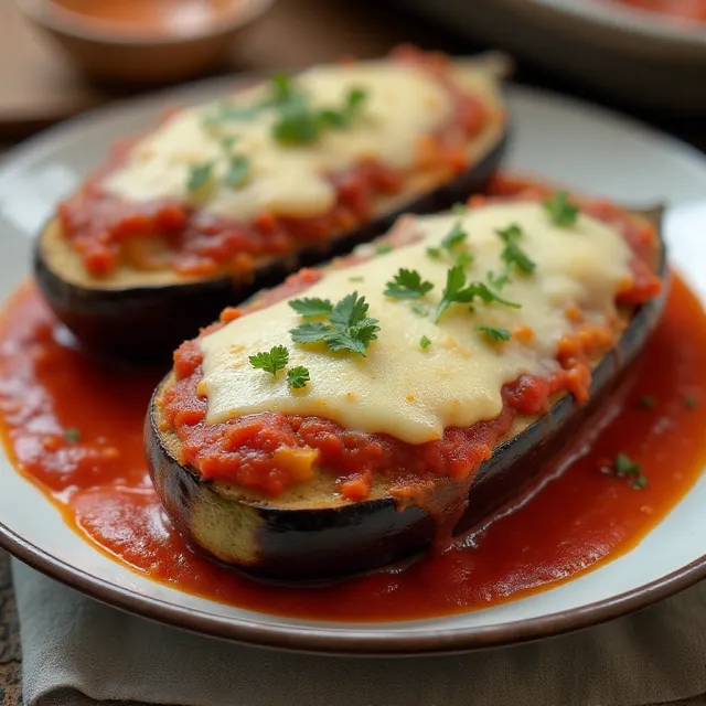 Stuffed Eggplant Parmesan