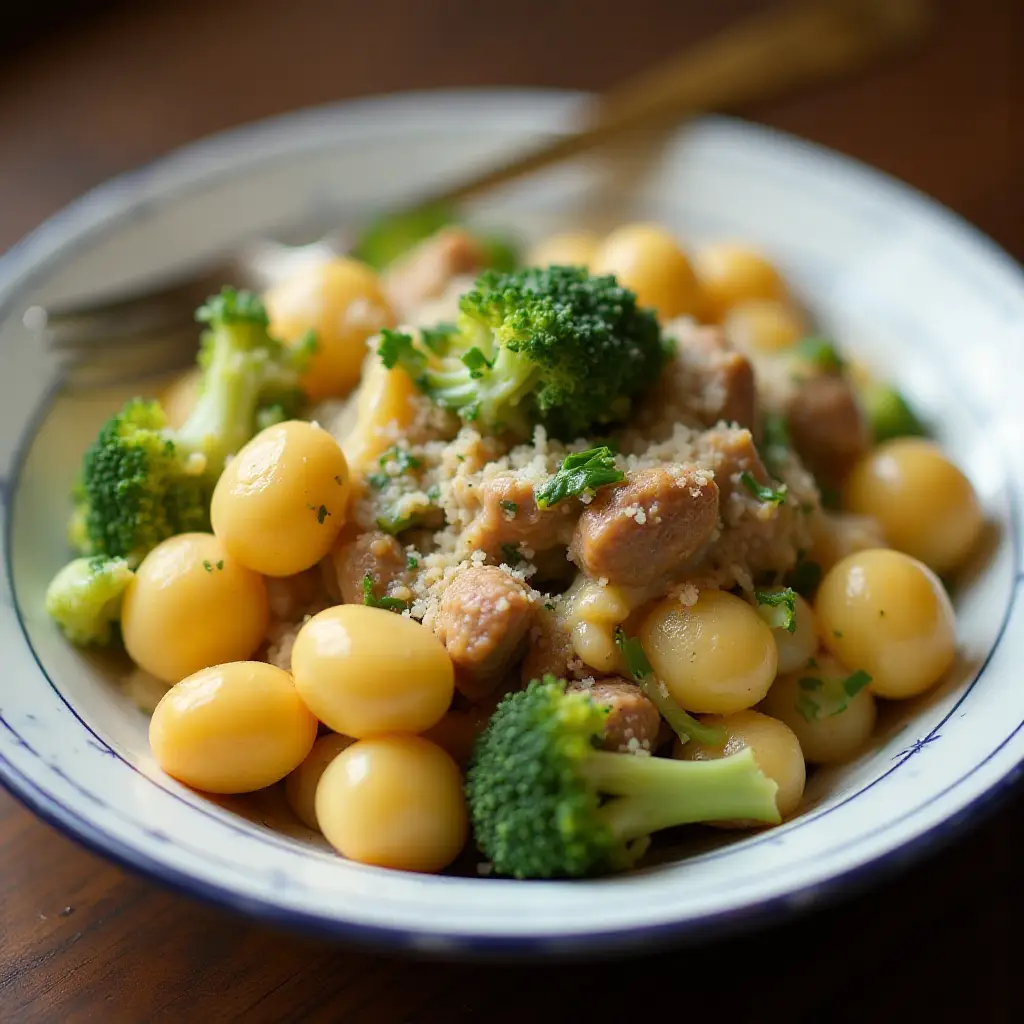 20-Minute Sausage-Broccoli Gnocchi Alfredo