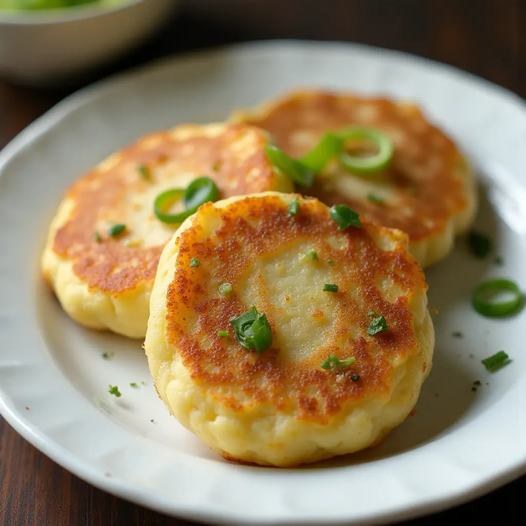 Scallion Mashed Potato Pancakes