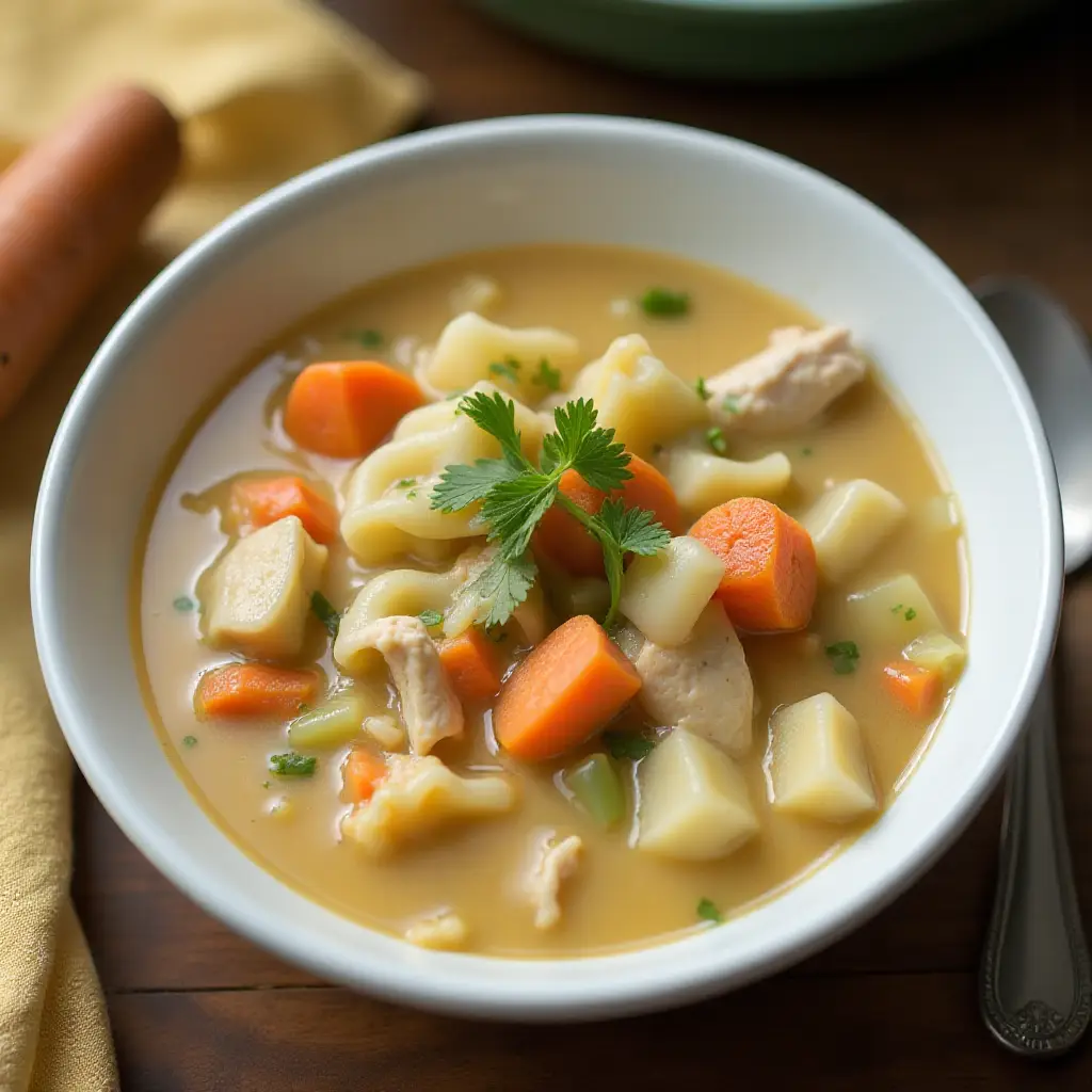 Instant Pot Creamy Chicken Noodle Soup