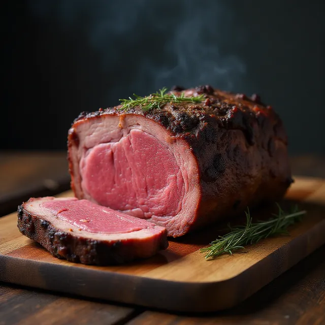 Smoked Standing Rib Roast