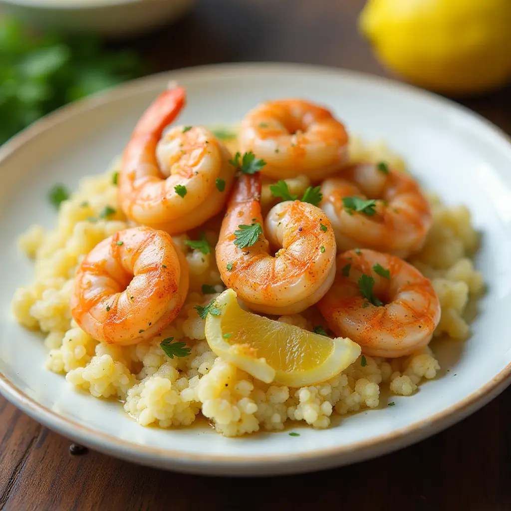 Lighter Baked Shrimp Scampi