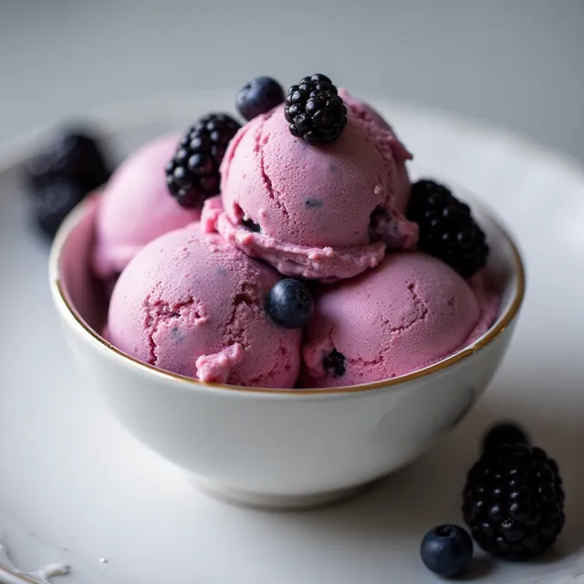 No-Churn Blackberry Ice Cream