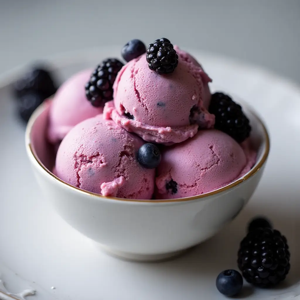 No-Churn Blackberry Ice Cream
