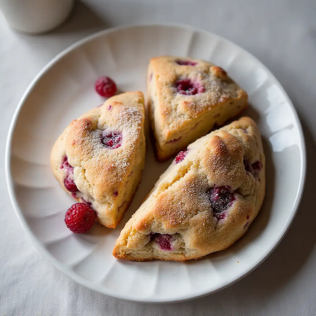 Raspberry-Rose Scones