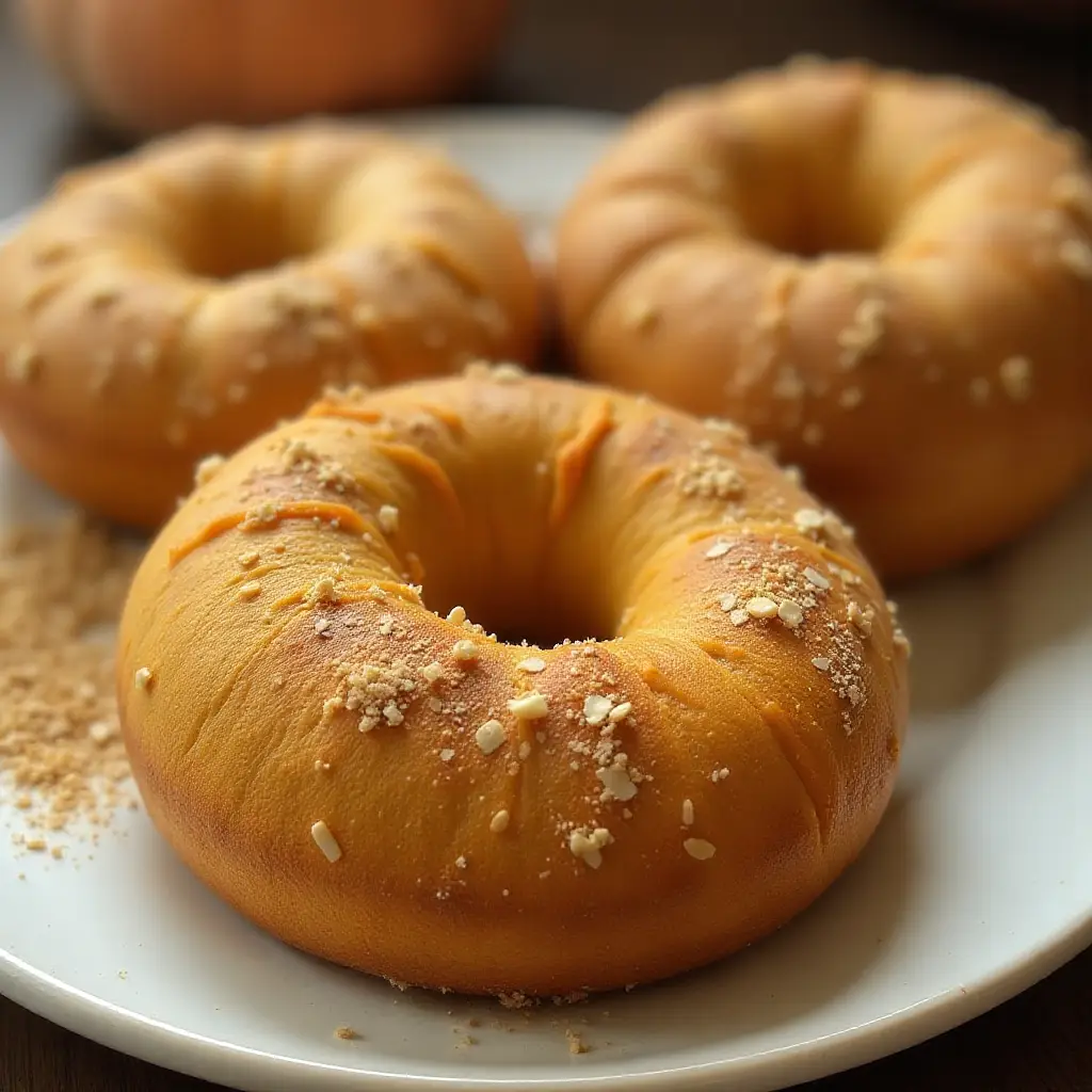 Tori's Air Fryer Pumpkin Bagels