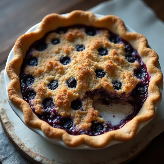 Blueberry Pie with Flax and Almonds