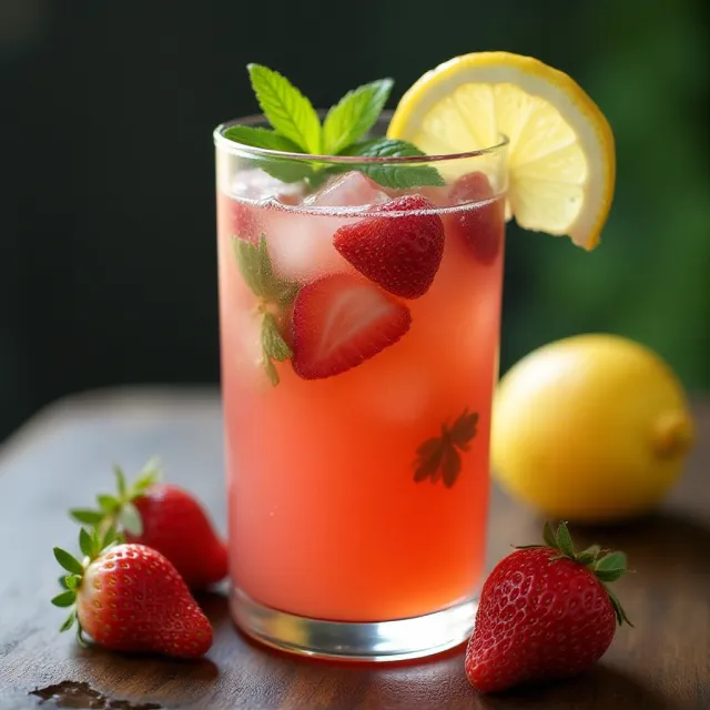 Strawberry-Ginger-Mint Lemonade