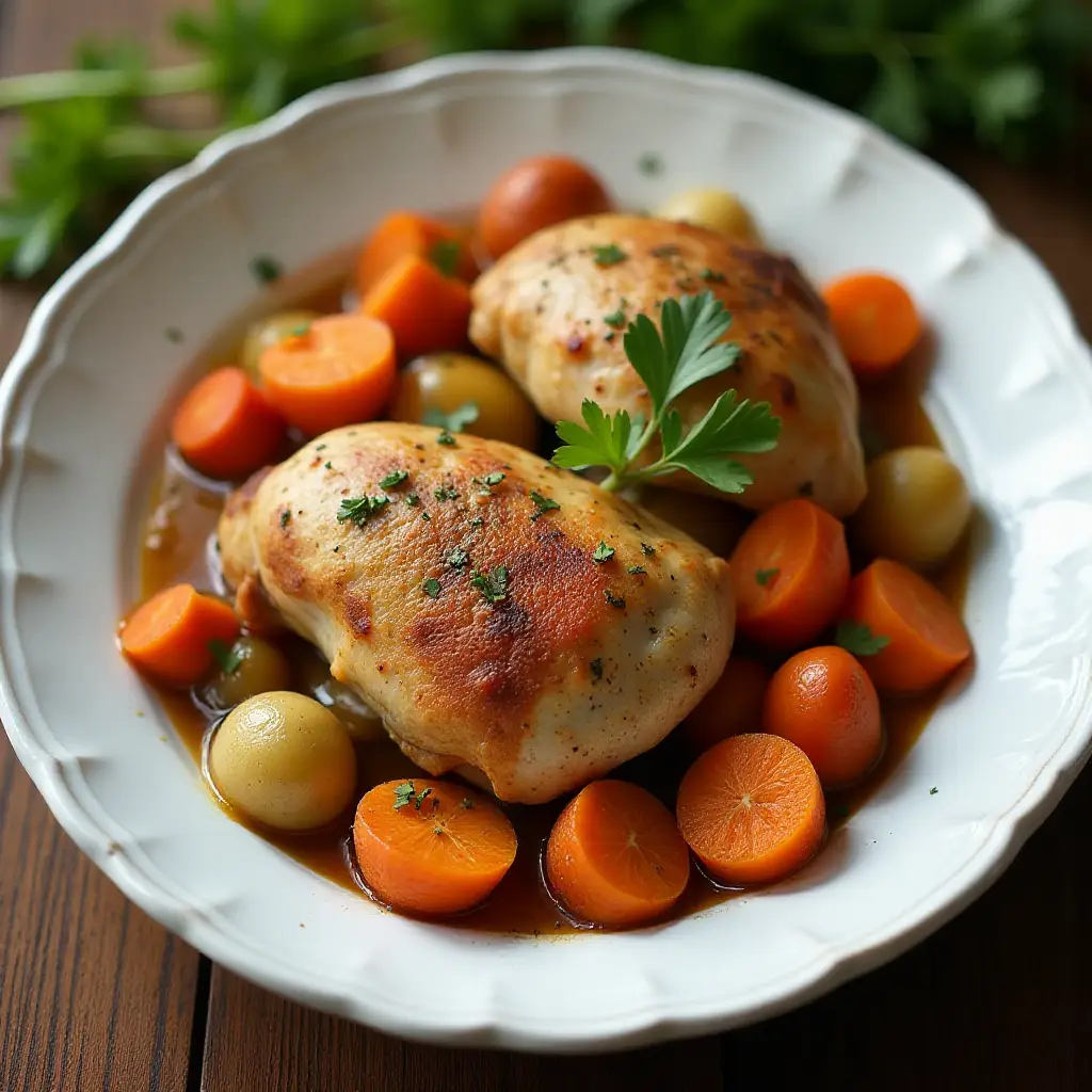 Slow Cooker Chicken and Vegetables