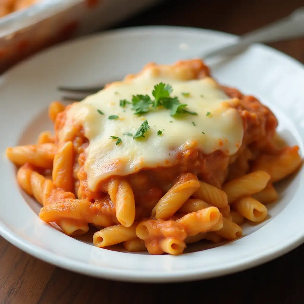 Chicken Parmesan Baked Ziti