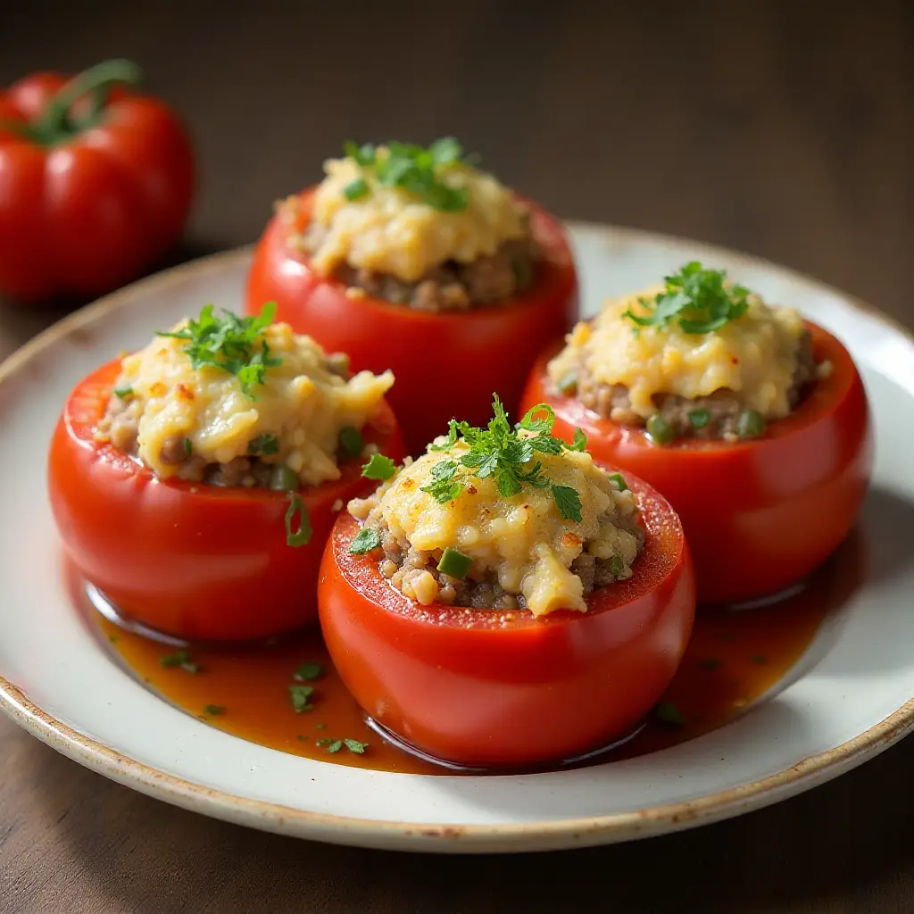 Greek Stuffed Tomatoes and Peppers (Yemista)