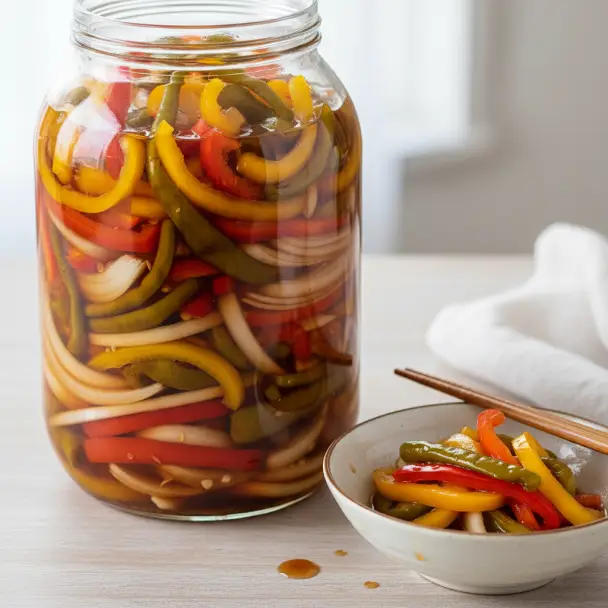 무설탕 알록달록 파프리카 간장 피클