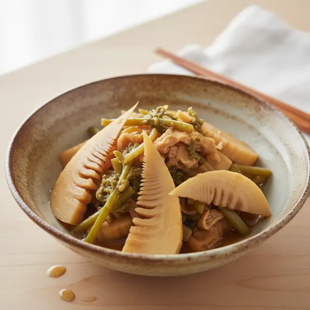 山菜とたけのこの煮物