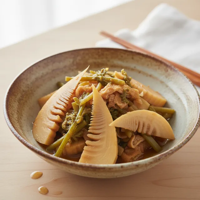 山菜とたけのこの煮物