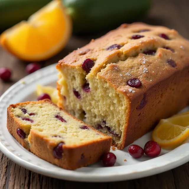 Citrus Cranberry Zucchini Bread