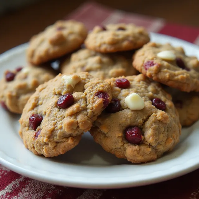 White Chocolate Cranberry Oatmeal Cookies