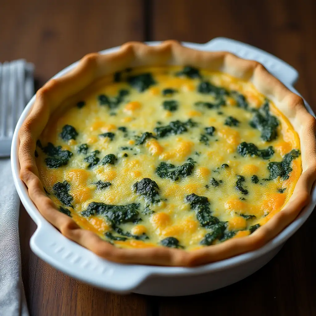 Crustless Spinach Quiche