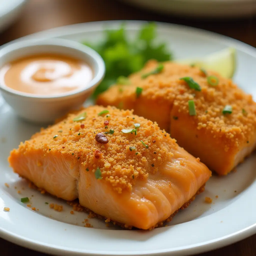 Panko Sesame Crusted Salmon Bites