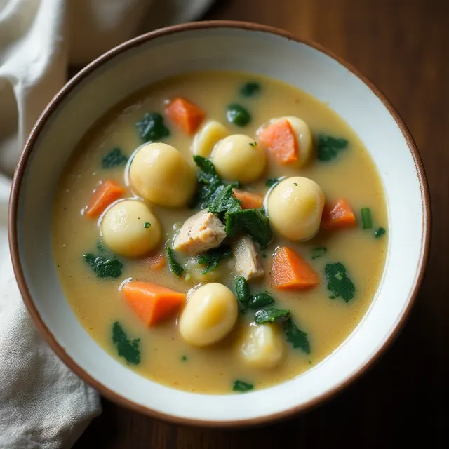Cream of Chicken and Gnocchi Soup