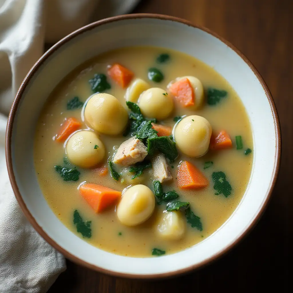 Cream of Chicken and Gnocchi Soup