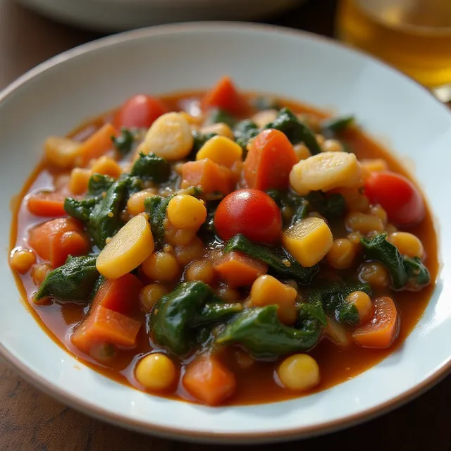 Spinach, Tomatoes, and Corn