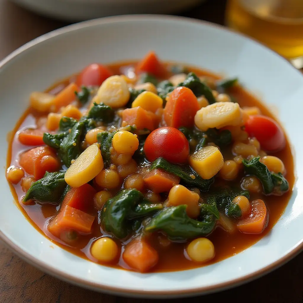 Spinach, Tomatoes, and Corn