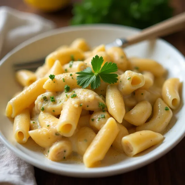 Creamy Chicken Piccata Pasta Bake