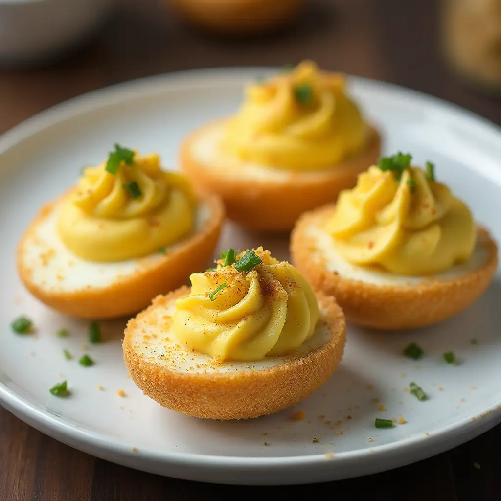 Crunchy Air-Fried Deviled Eggs