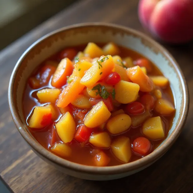 Peach and Pepper Relish