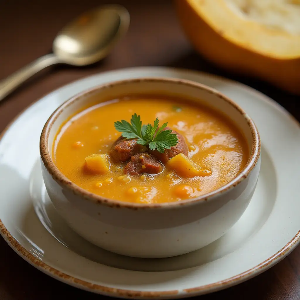 Butternut Squash and Spicy Sausage Soup