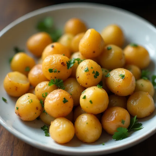 Air Fryer Garlic and Parsley Baby Potatoes