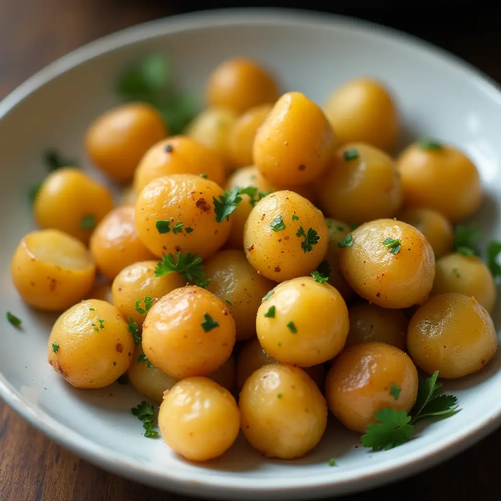 Air Fryer Garlic and Parsley Baby Potatoes