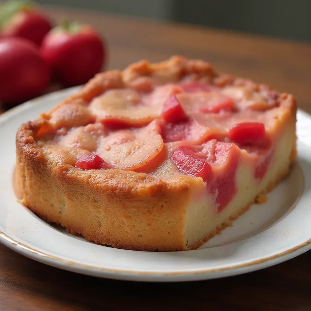 Fresh Rhubarb Torte