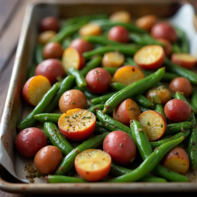 Roasted Green Beans and Baby Red Potatoes