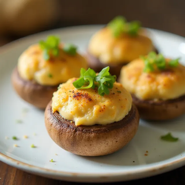 Air Fryer Stuffed Mushrooms