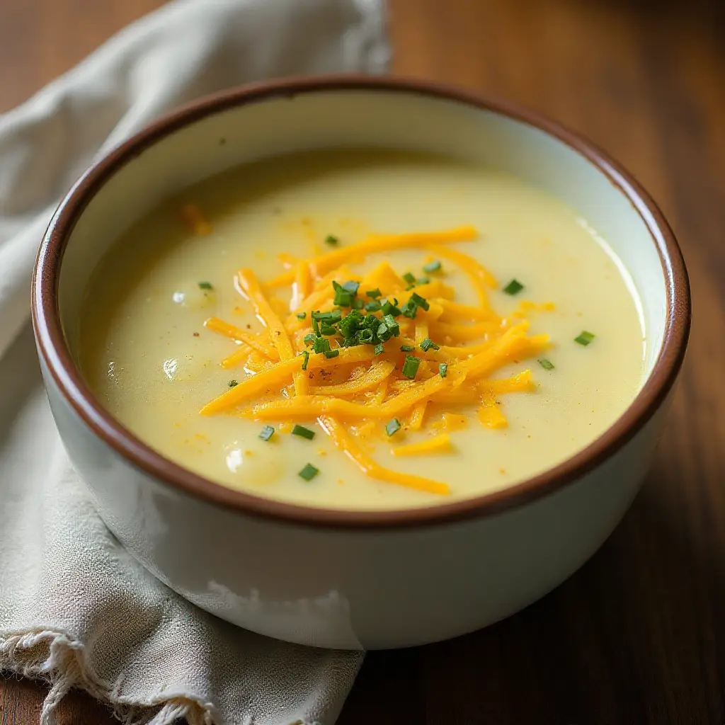 Cheesy Potato Leek Soup