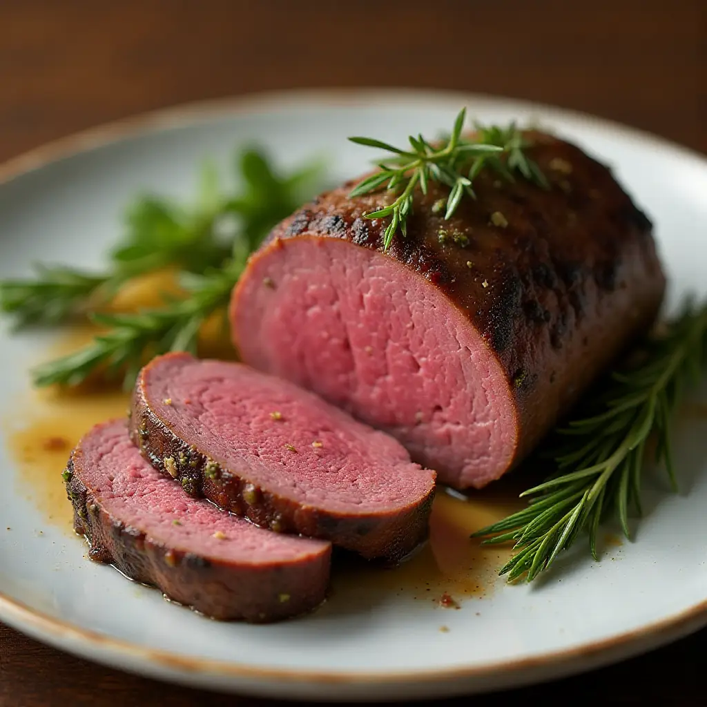 Herb and Garlic Roast Tenderloin with Creamy Horseradish Sauce