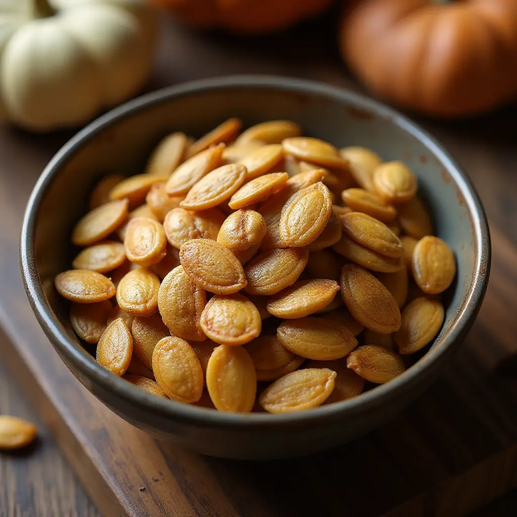 Spiced Maple Pumpkin Seeds