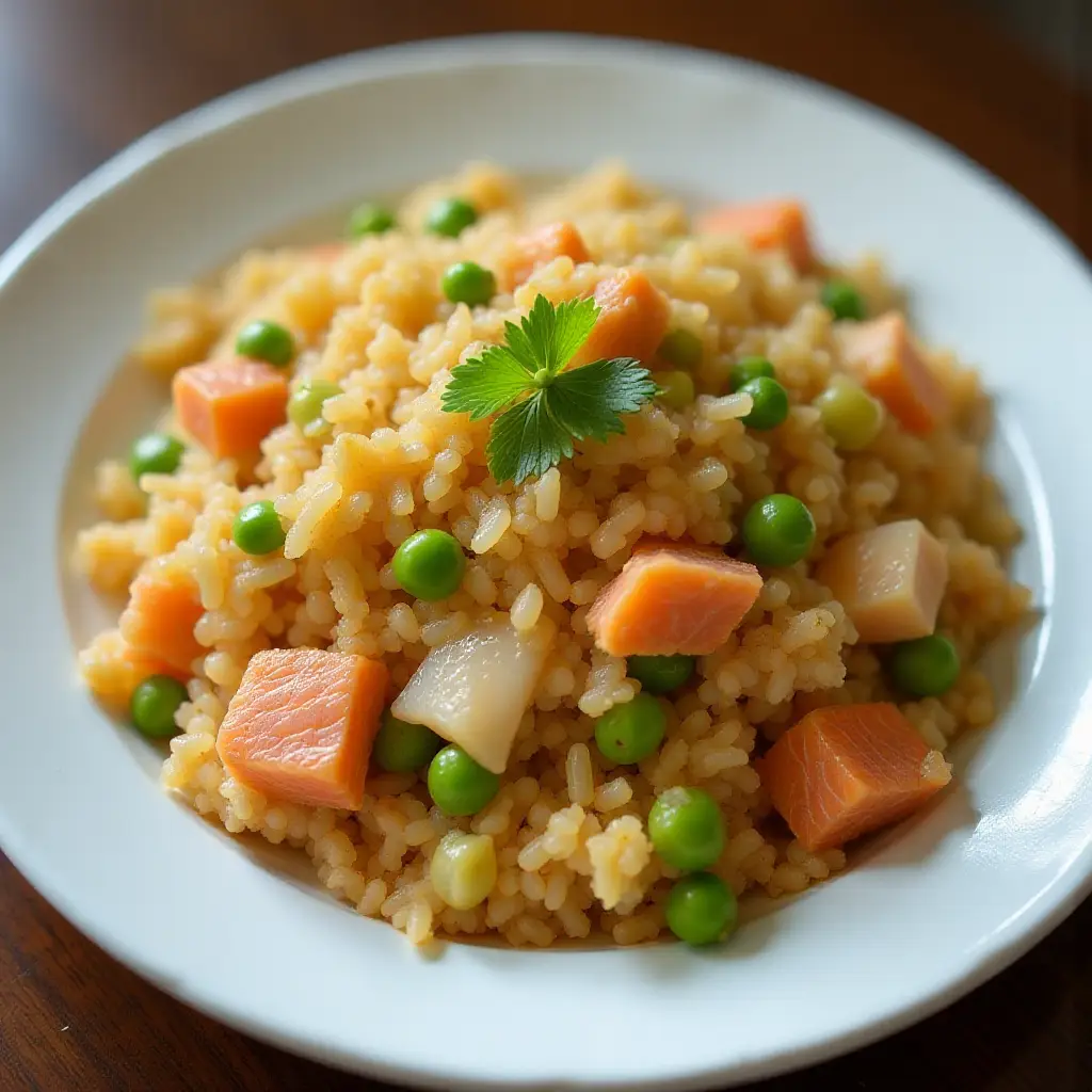 Mom's Smoked Salmon Fried Rice