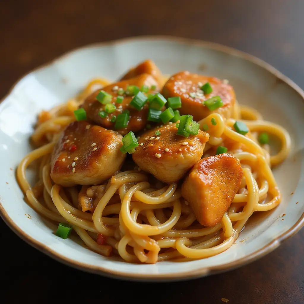 Chicken Teriyaki and Noodles