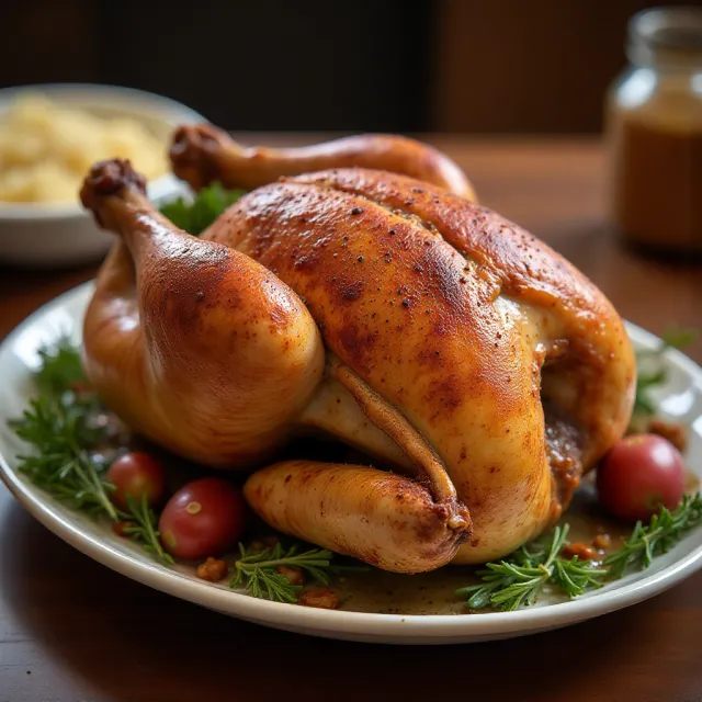 Roast Sticky Chicken - Rotisserie Style