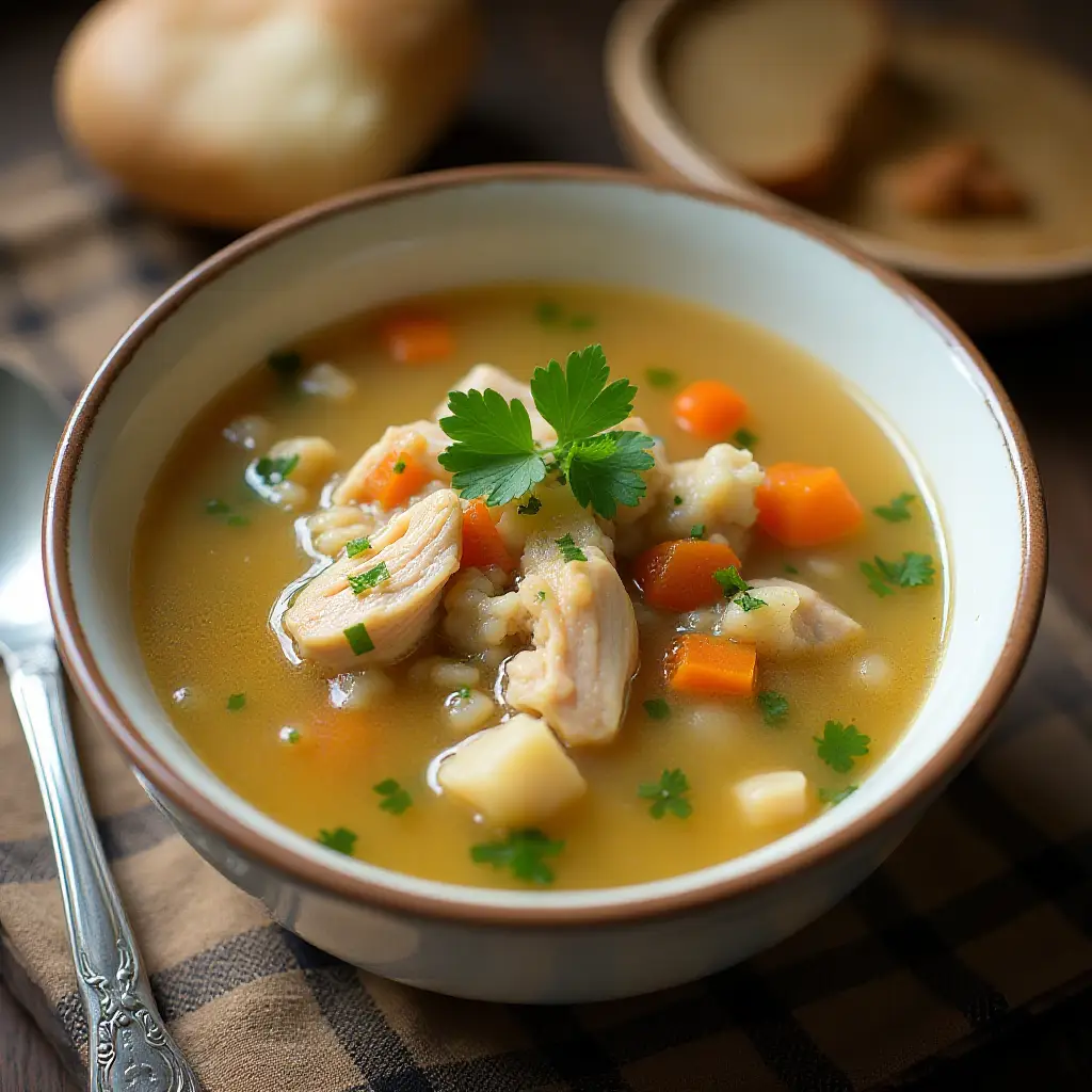 Chicken Soup with Pearl Couscous